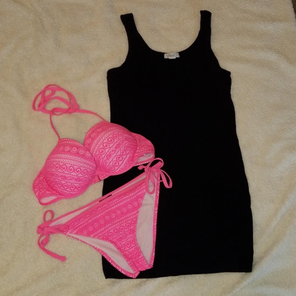 Bright barbie pink bikini